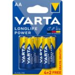 PILA AA/LR06 Alcalina 1,5V VARTA LONGLIFE POWER (Blister 6 Unidades)
