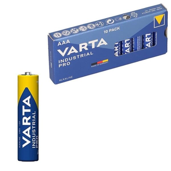 PILA AAA/LR03 Alcalina 1,5V VARTA  INDUSTRIAL PRO (Caja 10 Unidades)