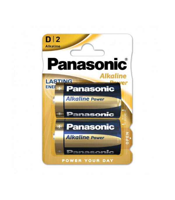 PILA D/LR20 Alcalina 1,5V PANASONIC POWER (Blister 2 Pilas)