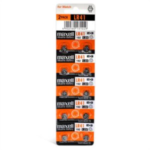 PILA LR41/AG3 Alcalina 1,5V MAXELL Botón 50mAh (Blister 10 Unidades)