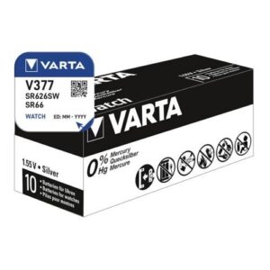PILA V377 VARTA Óxido Plata SR626SW 1,55V Relojes