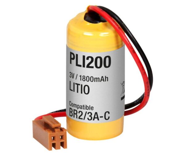 PILA LITIO BR2/3A 3V/1400mAh Terminales Cables Conector