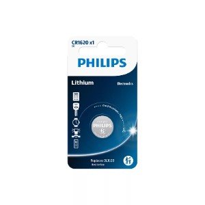 PILA LITIO CR1620 PHILIPS 3V/125mAh (Blister 1 Pila)