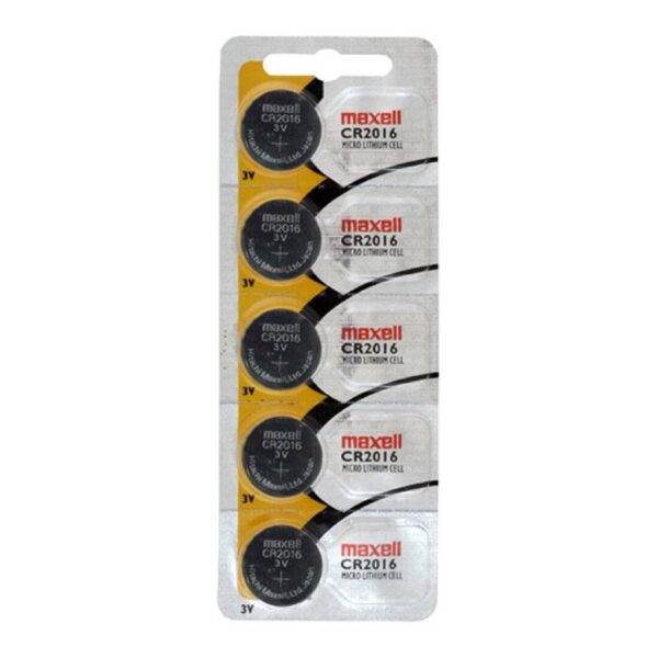 PILA LITIO CR2016 MAXELL 3V/80mAh  (Blíster 5 Pilas)