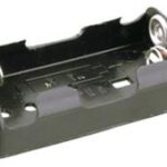 Portapilas AA R06x2 con Cables  2 pilas AA en plano