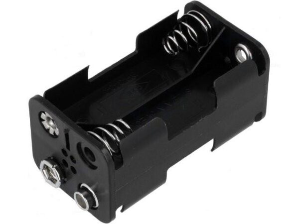 Portapilas R06x4 con Broche   4 pilas AA