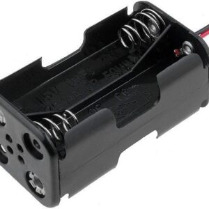 Portapilas R06x4 con Cables para 4 pilas AA