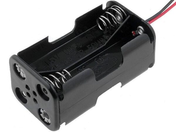 Portapilas R06x4 con Cables para 4 pilas AA