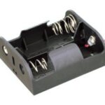 Portapilas R14 x2 con Cables 2 pilas R14