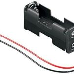 Portapilas para 2 pilas R6 AA con Cables  33.017