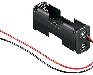Portapilas para 2 pilas R6 AA con Cables  33.017