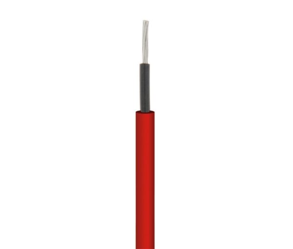 Cable Conexion Panel Solar Cu-Sn 4mm ROJO