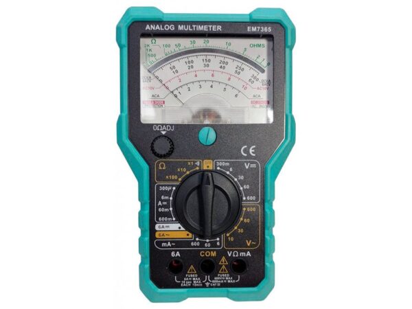 Multimetro Analogico 600VAC/DC, 6ADC/AC, 20Mohm