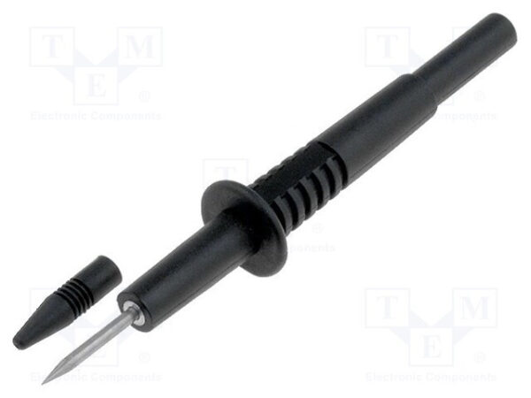 Punta Prueba 2mm 10Amp NEGRO longitud 103mm