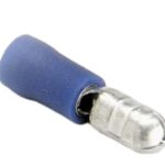 Terminal Cilindrico Macho 5mm Aislado AZUL