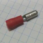 Terminal Cilindrico Macho Semi Aislado 4mm ROJO (100uds.)