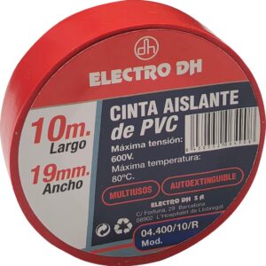 Cinta Aislante PVC 19mmX10m ROJA DH