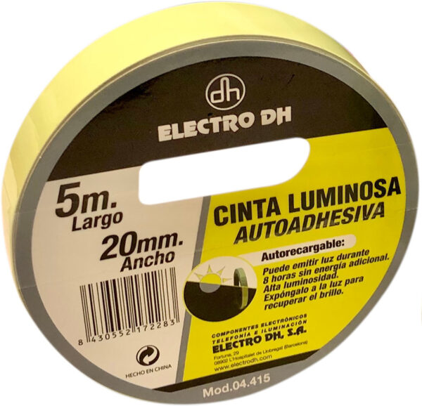 Cinta Luminiscente Autoadhesiva 20mmX5m DH