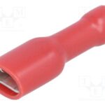 Terminal Faston Hembra 4,8mm AISLADO color ROJO  (ST-013/R)