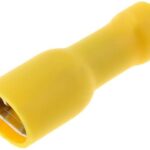 Terminal Faston Hembra 6,3mm Aislado AMARILLO (100 uds.)