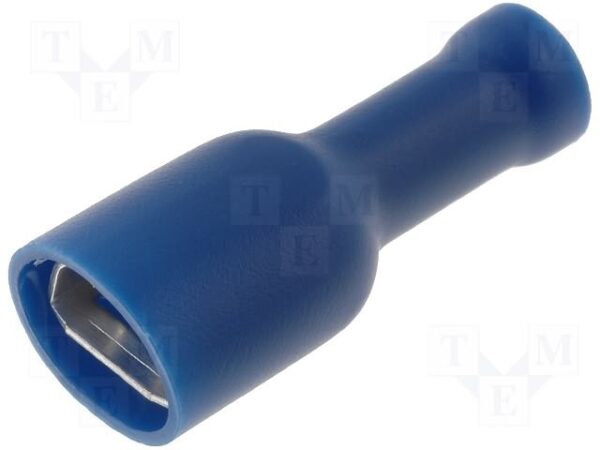 Terminal Faston Hembra 6,3mm Aislado AZUL (100 unidades)