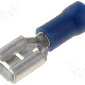 Terminal Faston Hembra 6,3mm PreAislado AZUL (100 Unidades)