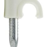 Grapa Cable Manguera Redonda 10mm BLANCA (100 unidades)