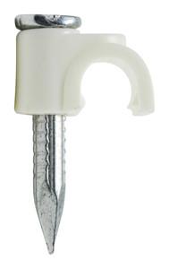 Grapa Cable Manguera Redonda 9mm BLANCA (100 unidades)