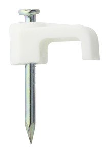 Grapa Cable Paralelo 2x1,5mm Blanca (100und)