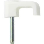 Grapa Cable Paralelo 2x1mm Blanca (100und)
