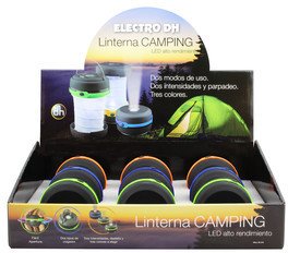 Linterna Camping LED con soporte Varios Colores