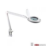 Lupa Flexo Luz LED 60Leds Fijacion Mesa BLANCA 5 diotrias