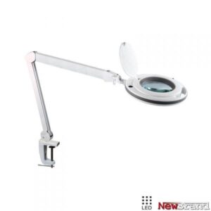 Lupa Flexo Luz LED 60Leds Fijacion Mesa BLANCA 5 diotrias