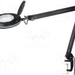 Lupa Flexo Luz LED 60Leds Fijacion Mesa NEGRO (5 diotrias)
