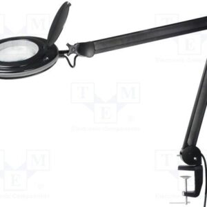 Lupa Flexo Luz LED 60Leds Fijacion Mesa NEGRO (5 diotrias)
