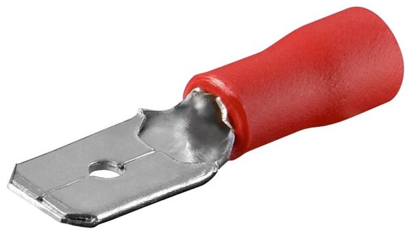 Terminal Faston Macho 6,3mm Preaislado ROJO