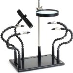 Soporte Flexible 4 Brazos con Pinzas + Lupa + Luz LED