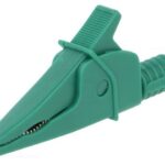 Pinza Cocodrilo Aislada 20Amp 1KV color VERDE