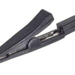 Pinza Cocodrilo Aislada con Entrada Banana 2mm color NEGRO