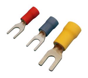 Terminal Horquilla 5,3mm cable 0,25-1,65mm Preaislado ROJO