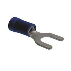 Terminal Horquilla 6,4mm cable 1-2,63mm preaislado AZUL