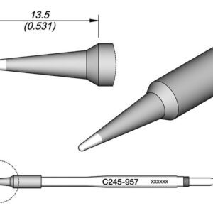 Cartucho Conico Ø0.8mm para T245A JBC C245-957