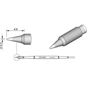 Cartucho Punta Conica 0,3mm T210 JBC C210-001