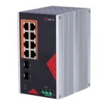 Switch DIN PoE Gigabit 8P RJ45 +2SFP SAFIRE