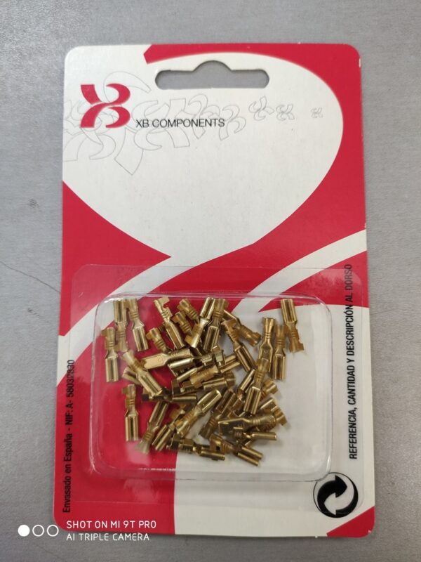 Terminales Faston Hembra de 2,8mm BLISTER (40 unidades)