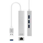 Conversor USB 3.0 a RJ45 Gigabit Hub 3xUSB 3.0 NANOCABLE