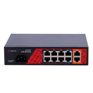 Switch PoE Ethernet 8P+2 RJ45 SAFIRE