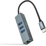 Conversor USB-C a RJ45 Gigabit Hub 3xUSB ECO NANOCABLE
