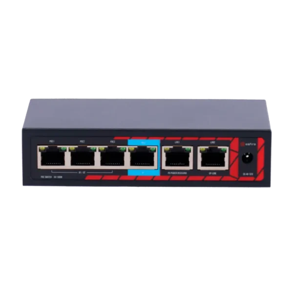 Switch PoE Ethernet Extender 4P+1P RJ45 SAFIRE