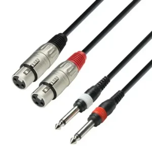 Cable 2xJACK 6,3 mono a 2xXLR hembra 1m ADAM K3